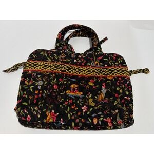 VTG Vera Bradley Ming Toiletry Bag Set Retired Print Drawstring Bag Coin Purse